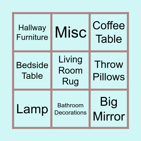 IKEA TRAP HOUSE RUN Bingo Card