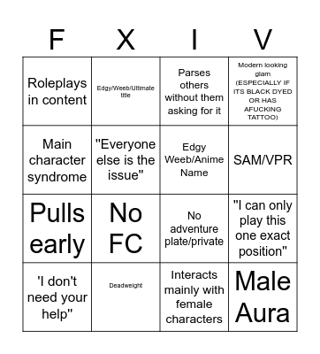 Skoto's Red Flags Bingo Card