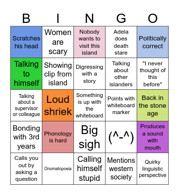 Leti Bingo Card