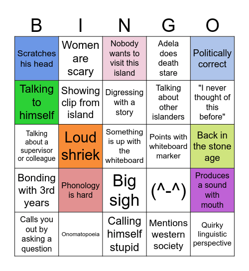 Leti Bingo Card