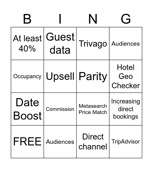 Template 1 Bingo Card