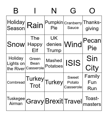 AG Bingo Card