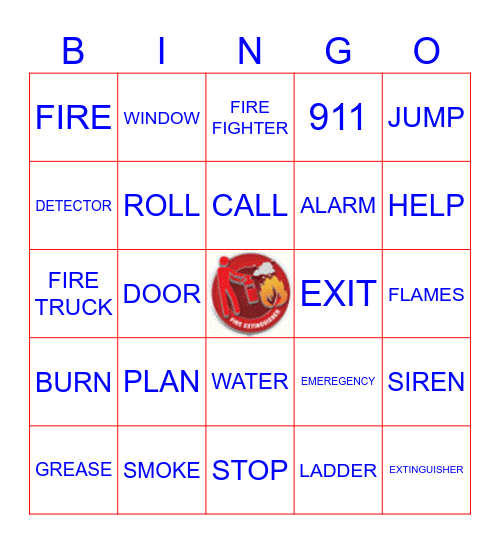 FIRE SAFETY Bingo Card