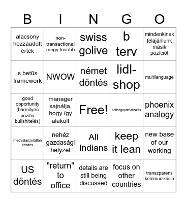 lidl bingo Card