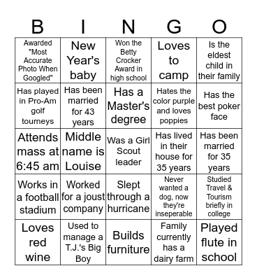Carley Thanksgiving BINGO Card