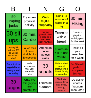 Fall into Fitness with ID! Bingo Card