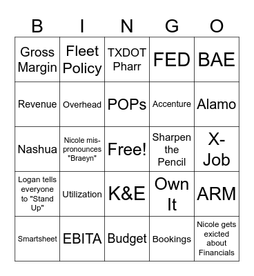 2025 September TownHall Bingo Card