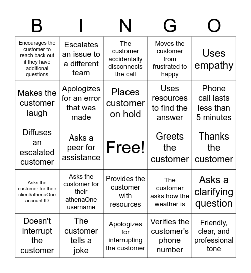 First Week Foundations! Bingo Card