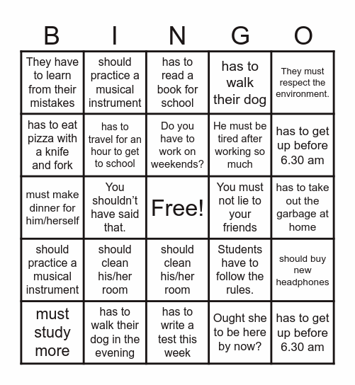 Find somebody who... Bingo Card