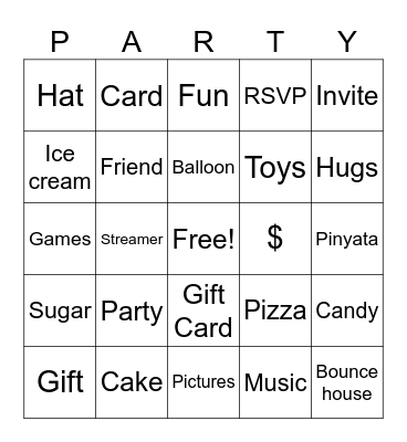 Birthday Bingo Card