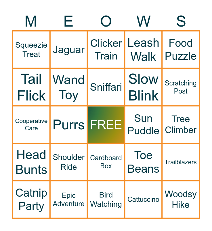 Epic Adventure Challenge Bingo Card
