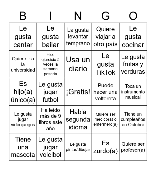 BINGO de Salud Mental Bingo Card