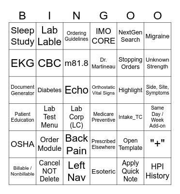 Bingo Card