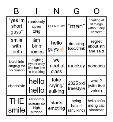 kchi💔 Bingo Card