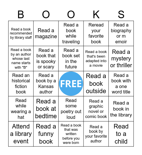Fall Reading Bingo (adult) Bingo Card