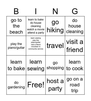 Bingo Card