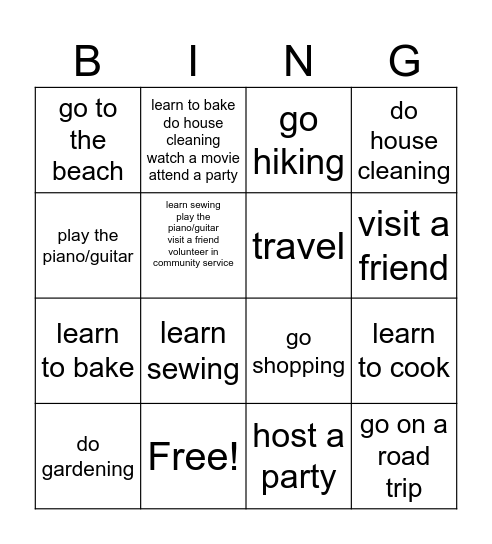 Bingo Card