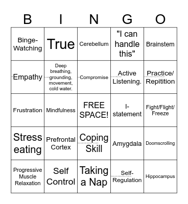 Group Therapy Bingo Card
