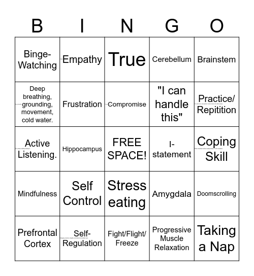Group Therapy Bingo Card