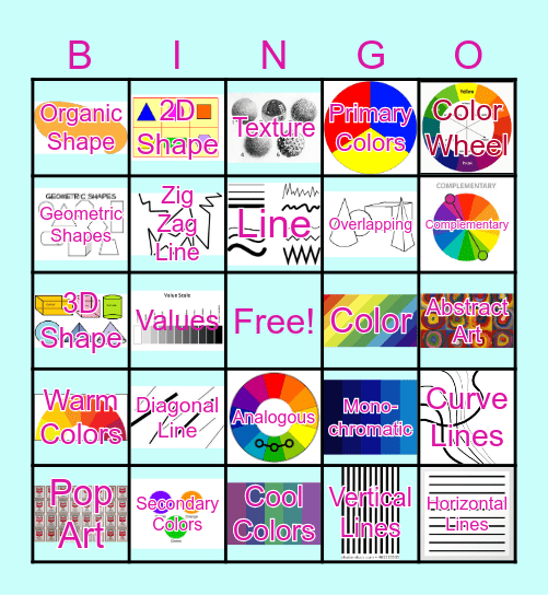 Art Bingo Card