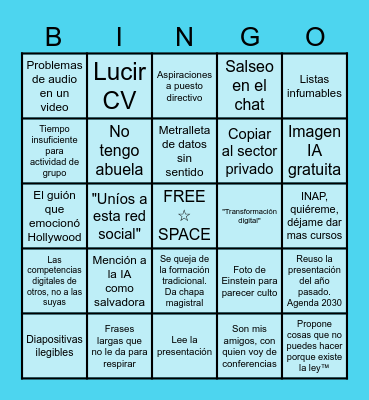 BINGO DE FORMACIONES EN FORMACIÓN Bingo Card