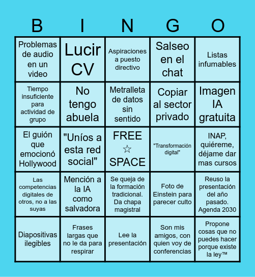 BINGO DE FORMACIONES EN FORMACIÓN Bingo Card