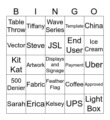 Customer Service Bingo Card