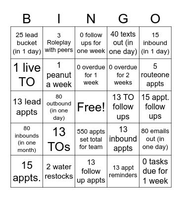 October Bingo BDC Bingo Card