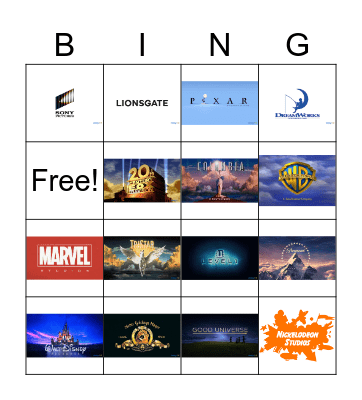 Movie Logo Bingo Card