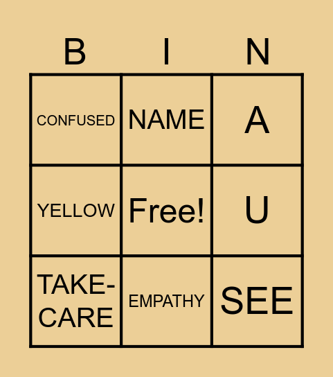 ASL Review 1 Bingo Card