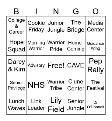 LINK BINGO Card
