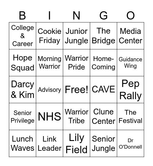 LINK BINGO Card