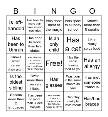 Icebreaker Bingo: Find Someone Who Bingo Card