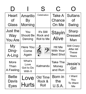 1975-1985 Bingo Card