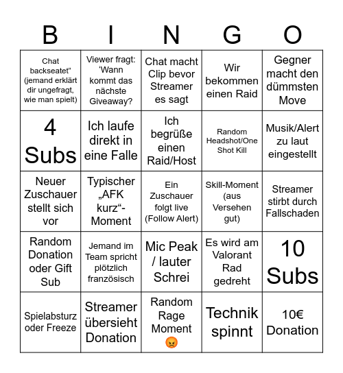 Bingo Card