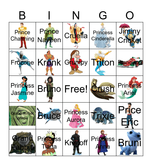 R Blend- Disney Bingo Card