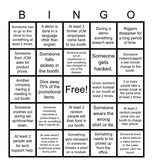 G2E 2025 Bingo Card