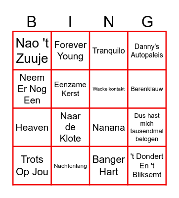 Raod van 6 Muziekbingo Card