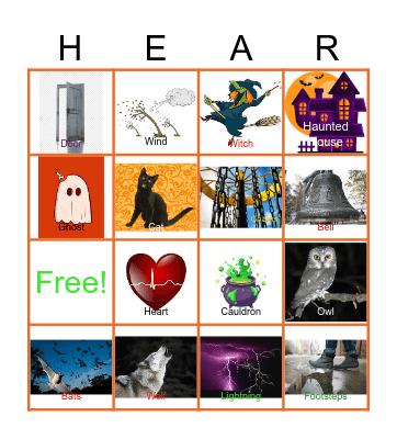 Halloween Sounds Bingo Card