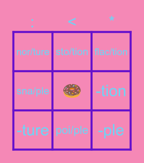 Eleanor’s Fun Bingo! :) <3 * Bingo Card