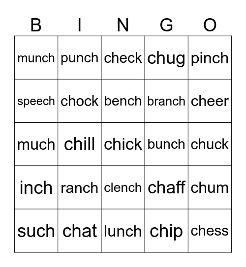 ch Bingo Card