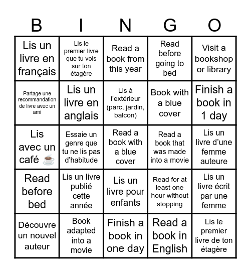 Books & Brunch Bingo Card
