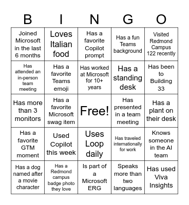 CAIP GTM BINGO Card