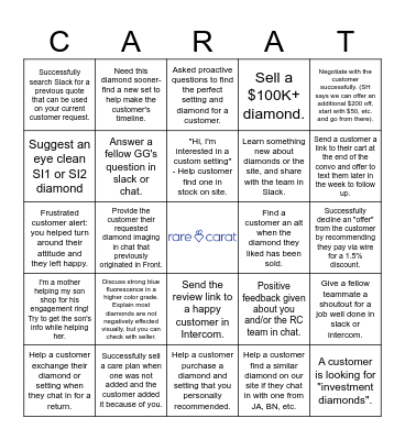 Rare Carat Bingo - September Edition Bingo Card