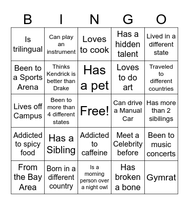 2025 Omega Recruitment Bingo Card