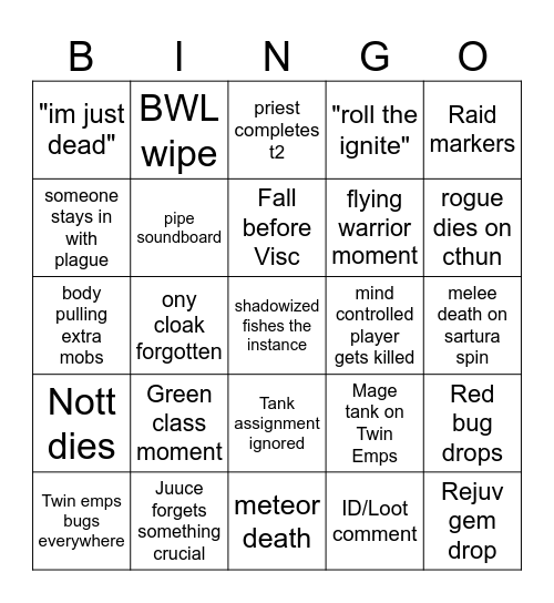 Malediction Bingo 2025-09-30 Bingo Card