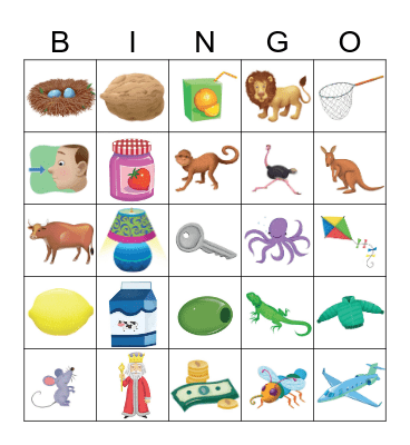 Phonics 1 Bingo Card