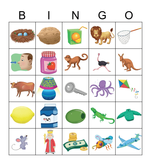 Phonics 1 Bingo Card