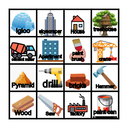 Building Bingo Card