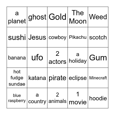Infinite Craft Bingo Card